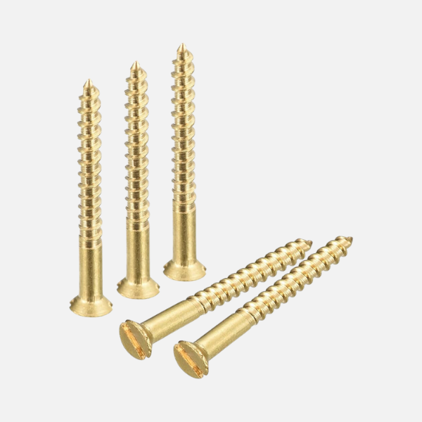 Brass Slotted Wood Screw